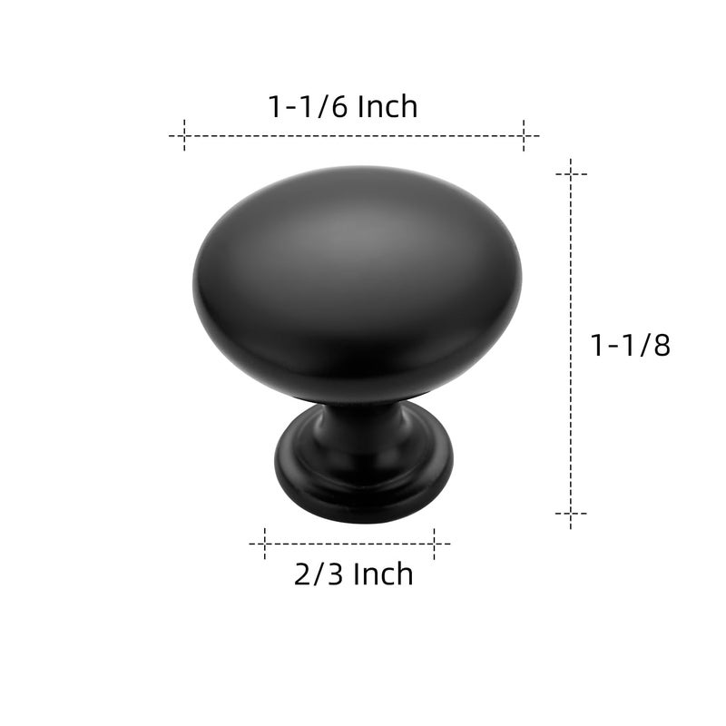Ravinte 25 Pack Kitchen Cabinet Knobs Dresser Knobs Drawer Matte Black Zinc Drawer Pulls Door Dresser Handles for Cupboard - Image 3